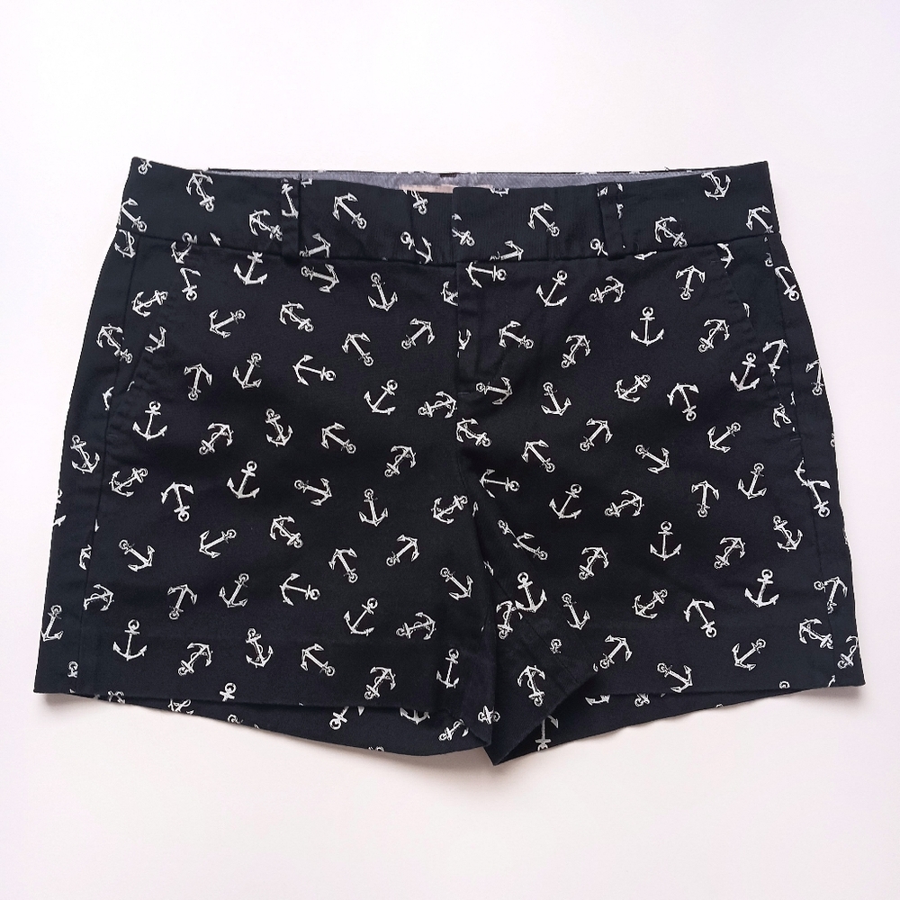 Banana Republic Factory Hampton Fit Nautical Anchor Print Shorts Boys 4 Navy